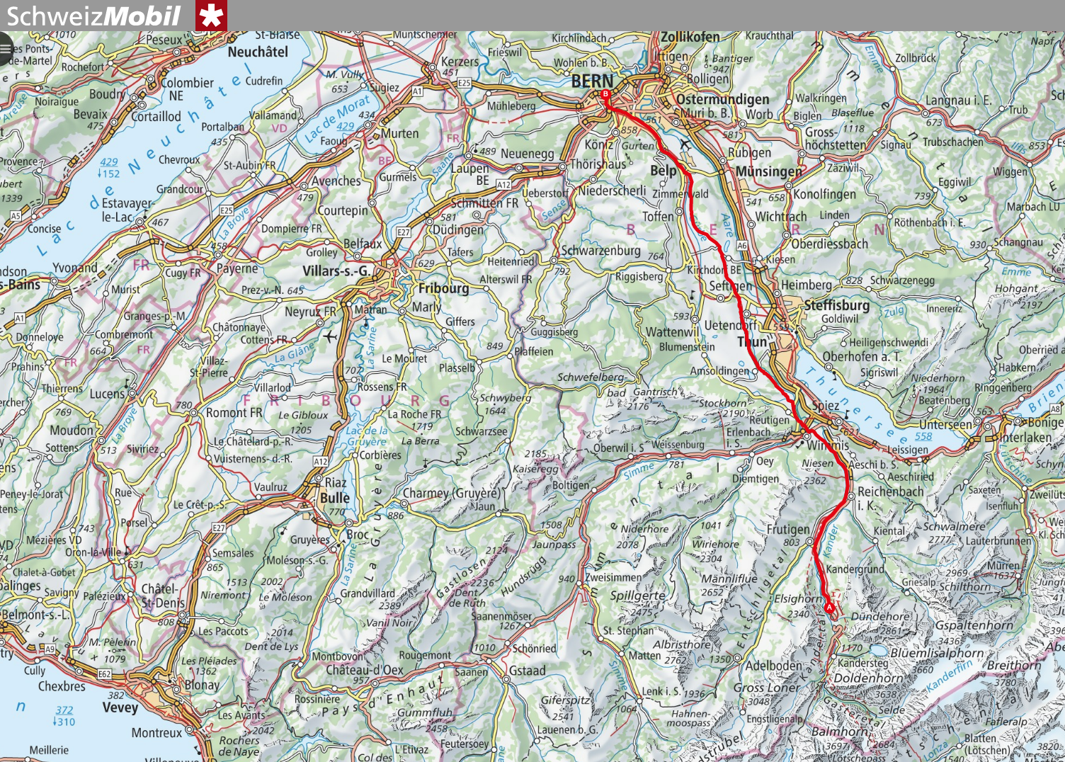 Etappe 15 | Brig > Kandersteg > Bern